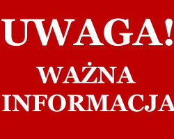 Informacja o treningach w okresie świątecznym